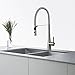 Kraus KPF-2730SS Modern Crespo Single Lever Commercial Style Kitchen Faucet with Flex Hose, Stainless Steel