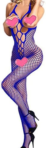 FunnnyRabbbit Women Sexy Lace Fishnet Lingerie Crotchless Bodysuit Bodystocking Sleepwear