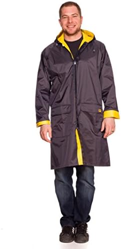 RAIN SLICKS Unisex Reversible Rain Coat Jacket Parka (Large)