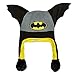 DC Comics Little Boy's Batman Squeeze and Flap Fun Cold Weather Hat Accessory, black/grey/yellow, Age 4-18