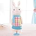 Me Too Tiramitu Plush Bunny Dolls Stuffed Rabbit Toys Easter Gifts Decorations 12 inches (Blue Grid Dress