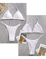 Jolefille Womens Thong Bikini Sets Triangle Two