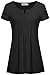 Plus Size Tops,Ouncuty V Neck Knitted Tunic Blouse Short Sleeve Black Tunics XXL