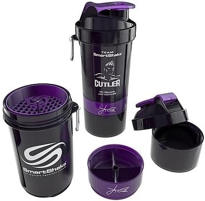 Jay Cutler SmartShake Protein Shaker Mixer Bottle Cup LARGE 27 oz NEON BLACK