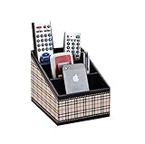 Vanzoe PU Leather Remote Control/Controller TV Guide/Mail/CD Organizer/Caddy/Holder