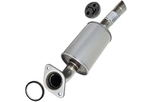 Exhaust Resonator Pipe Compatible for 2004-2007 Toyota Highlander 2.4L | Stainless Steel | Northeastern Exhaust | Free Gasket and Clamp Included | Automotive Replacement Part | Direct-Fit