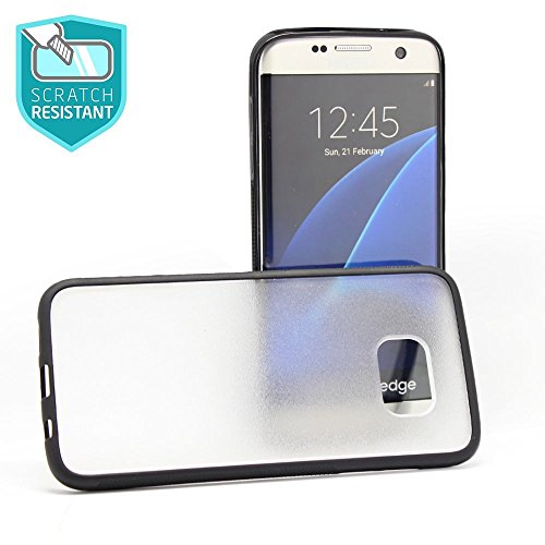 Galaxy S7 Edge Case ,Vproof Â® S7 Edge Cases Cover [Clear] Shock-Absorption Bumper Frame & Hard Polycarbonate PC Back and Anti-Scratch Clear Back for Samsung S7 Edge (Black-Clear)