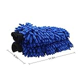 Waterproof Car Wash Mitt - Extra Large Size - 2 Pack- Premium Chenille Microfiber Wash Glove - Reusable Wash Mitt - Super Soft - for Wet and Dry Ultimate Finish