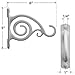 Gray Bunny 2 Pack Outdoor Plant Hanger Hook, 6” Large Victorian Heavy Duty Iron Wall Hooks for Bird Feeders, Lanterns, Wind Chimes, Patio Decor - White, Christmas Wreath, Christmas Yard Decorations