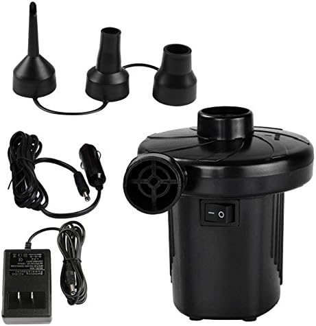 Electric Air Pump AC/DC Dual Use Equipped With 3 Interconnect Nozzles Air Flow 200L/min Used for Inflatable Swimming Pools Boats Sofas Swimming Rings Bed Mattress
