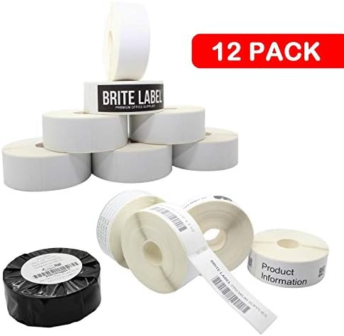 [12 Rolls, 375 /Roll, 4500 Labels] Dymo 30252 Compatible Address Label (1-1/8 x 3-1/2") Premium Adhesive for Shipping, Mailing, File, Folder & Barcode Labels LabelWriter Lw 450 Turbo 4XL