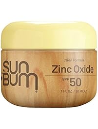 Sun Bum Clear Zinc Oxide Sunscreen Lotion, SPF 50, 1 oz. Jar, 1 Count, Broad Spectrum UVA/UVB Protection, Paraben Free, Gluten Free, Oil Free