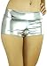 ToBeInStyle Women's Elastic Higher Waisted Metallic Mini Shorts