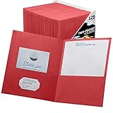 FILE-EZ Two-Pocket Folders, Red, 125-Pack, Textured