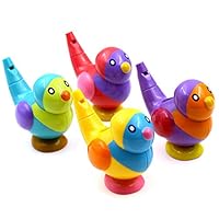 SANGNI 4Pcs Baby Educational Toys,Lovely Bird Shape Whistle Music Instrumental Bath Toy,Audio Toy for Toddler Infant Baby,Increase Lung Capacity,Lung Exercise Toy (Multicolour)