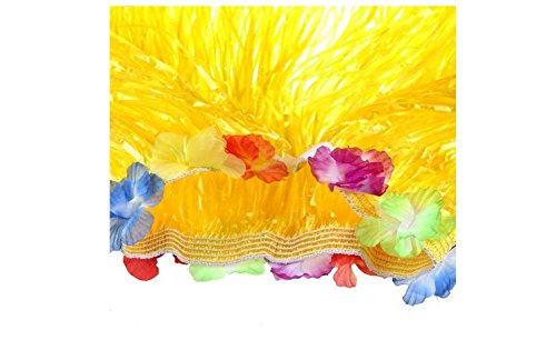 ASIBT 10pc/lot Hawaiian Adult Luau Flowered Grass Skirt, 23 inch Long Hula Skirt