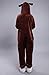 MizHome Unisex Dog Adult Performance Clothing Cosplay Hooded Pajamas Anime Costume M Brown