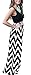 HanDanGe Women's Summer Chevron Striped Print Dress Tank Long Maxi Dresses For Women