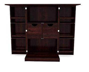 Ringabell Tavern Solid Wood Bar Cabinet (Mahogany Finish)