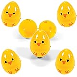 Set of 72 Chicks Plastic Easter Eggs, Assorted Colors