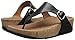 FitFlop Women's The Skinny Cork Leather, Black, 7 M US