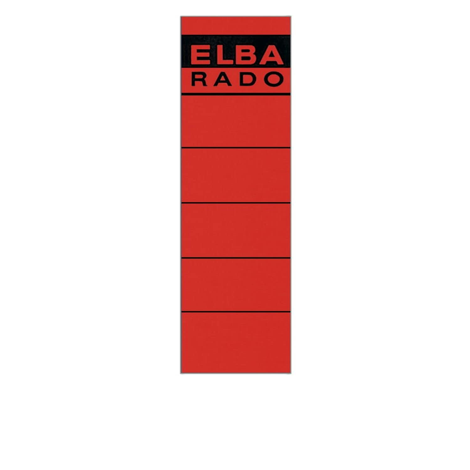 ELBA Rado 100420950 Spine Labels Pack of 10 Wide and Short Self-Adhesive Red