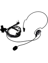 XQF - Auriculares de diadema para Kenwood TK Puxing Wouxun BaoFeng (2 pines, con micrófono), diseño de Walkie Talkies