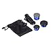 XCSOURCE Blue 4in1 Fisheye lens + Wide Angle lens + Macro lens + 6x HD Super Macro Lens + Clip for Samsung Note 2 N7100 / Note3 N9005 N9000 / Galaxy S2 I9100 SII / S3 I9300/ S4 I9500 / S5 V I9600 / iPhone 4 4S 5 5S 6 6 plus / LG HTC DC578