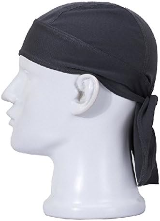 Unisex Bicycle High-performance Headband Double Dry Dew Rag Motorcycle Biker Skull Caps / Head Wrap Do Rags / Bandanas LQL16 Dark Gray