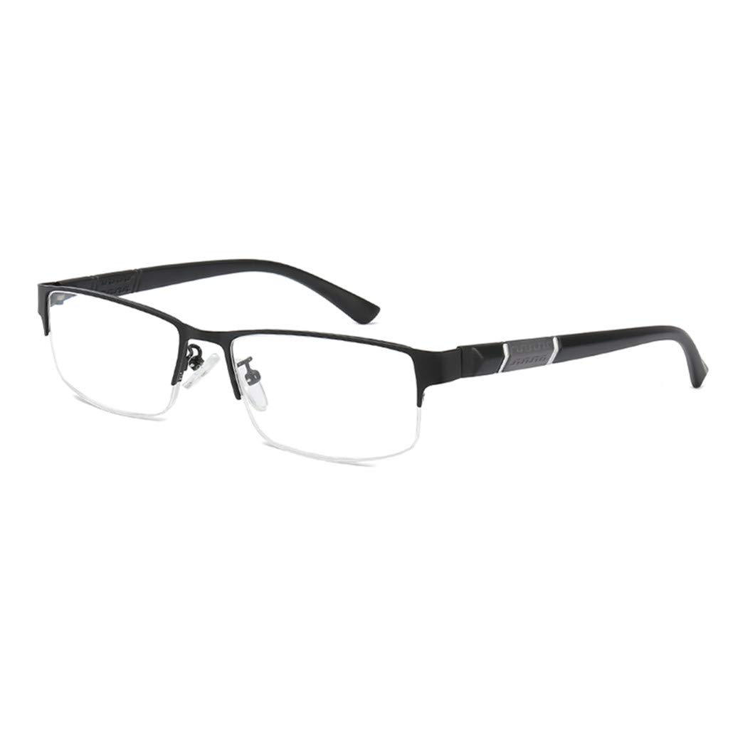 BABAYU Men Metal Half Frame Reading Glasses Spring Hinge Glasses