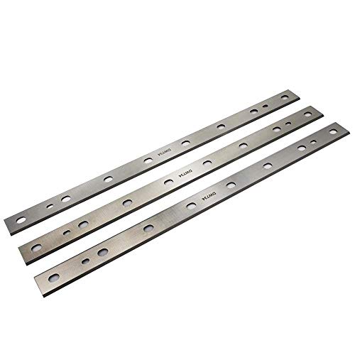 Planer Blades JESTUOUS 12-1/2 Inch For Dewalt DW734 Replacement HSS Knives DW7342 Reversible Two Cutting Edges 12-1/2x7/8x1/16,3 pcs