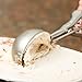 Ice Cream Scoop - Works Great On Cold, Dense Ice Cream - Large Size - Best For Ice Cream, Fruit, Pancakes, Cookies, Cupcakes & More - Heavy Grade Food Safe Stainless Steel - Ergonomic Grip