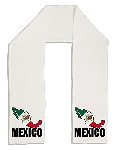 TooLoud Mexico Outline - Mexican Flag - Mexico Text Adult Fleece 64" Scarf