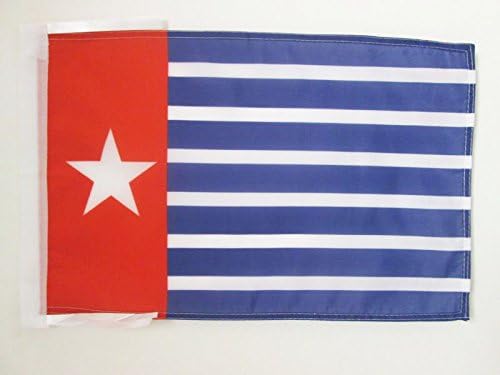 AZ FLAG, Republic of West Papua Flag, 18'' x 12'', 100% Polyester Free Papua Movement Small Banner with Two Cords