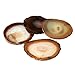 Set of 4 Brown Brazilian Agate Coasters with Rubber Bumpers (Quality 1) 3 Inches to 3.5 Inches