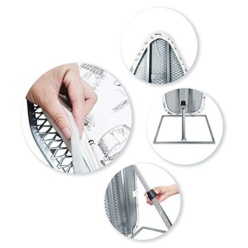 Duwee 14"x41" Wall Mounted and Door Mounted Ironing Board with Heat Resistant Cover and Thicken Felt Padding,with Unique Supporting Arm and Automatic Locking System - Thumbnail 3