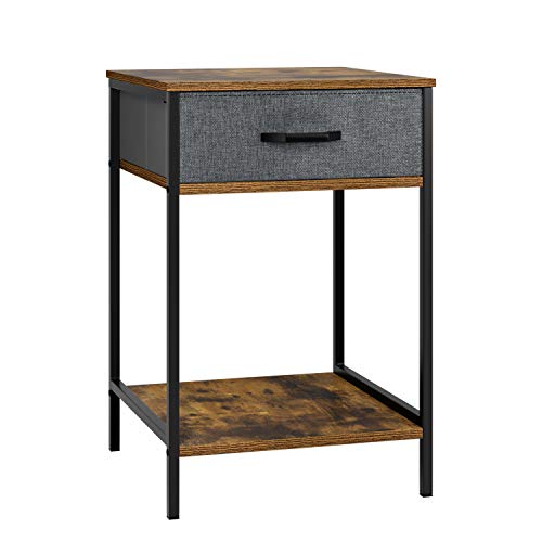 Homfa Nightstand 2 Tier End Table Side Table With Drawer Shelf Dresser Storage Organizer And Open Shelf Accent Table Modern Furniture In Home Vintage In Kenya Whizz Nightstands