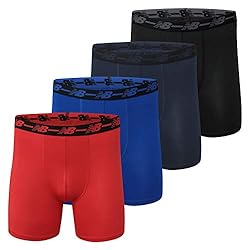 New Balance Men's Standard Boxer Brief, Black/Team