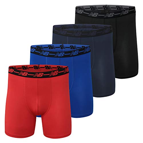 New Balance Men's Standard Boxer Brief, Black/Team
