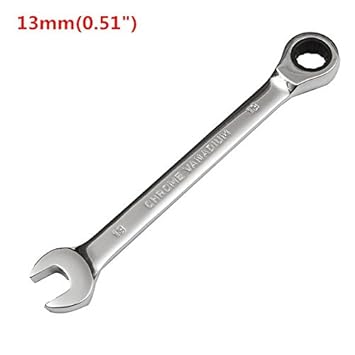 Generic Chrome Vanadium Steel Metric Ratchet Spanner Gear Wrench Fixed Head 6-32mm Size: 13mm