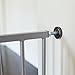 Munchkin Wood & Steel Pressure Mounted Baby Gate for Stairs, Hallways and Doors, Walk Through with Door, Wood/Light Silver Metal