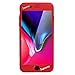 iPhone 8 Plus Case,AICase Ultra Thin Supreme Fashion Full Body Coverage Protection Soft PC [Dual Layer][Slim Fit] Case with Tempered Glass Screen Protector for Apple iPhone 8 Plus(Red)