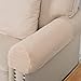 heetly Armrest Covers Anti-Slip Waterproof Furniture Protector Armchair Slipcovers for Recliner Sofa Set of 2（Beige）