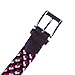 HDE Men's Belt Elastic Stretch Waistband Woven Design Leather Tip Silver Buckle