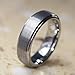 6mm Matte Step Edge Light Weight Tungsten Ring Highly Durable Wedding Bands White Couple Rings Mens Womens Tungsten Bands, Christmas Gift for Boyfriend/girlfriend, Matching Wide Rings with Grooves, Tail Ring Thumb Ring (8)
