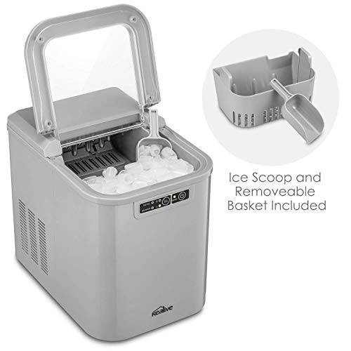 Ice Cube Maker, Counter Top Ice Machine, Small/Large 2 Size Selection