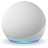 Amazon Echo Dot (5th Gen, 2022 release) | With bigger vibrant sound, helpful routines and Alexa | Glacier White
