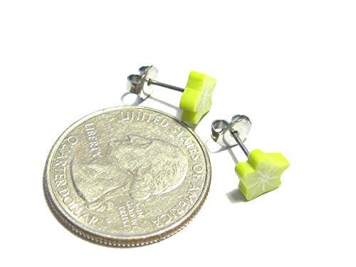 Tiny Starfruit Stud Earrings - Tiny Food Jewelry