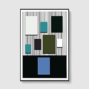 Framed Canvas Home Artwork Decoration Lines Art Canvas Wall Art for Living Room, Bedroom - 16x24 inches