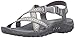 Skechers Women's Reggae Kooky Flat Sandal, Grey/Amp; Yellow, 9 M US